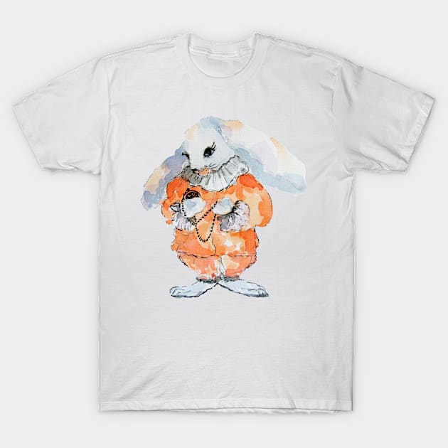Rabbit in Wonderland T-Shirt by Kuhtina